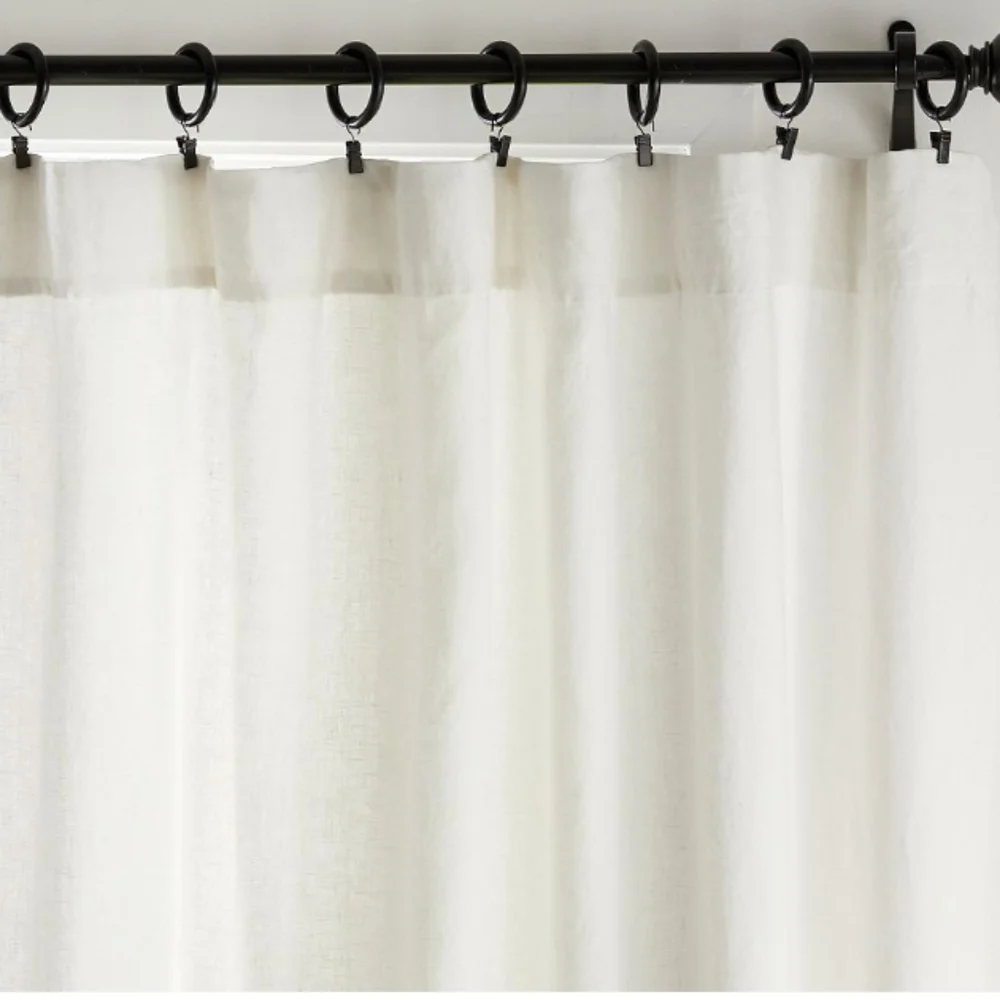 Pottery Barn Belgian Linen Lined Curtain Ivory 100